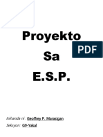 Proyekto Sa E.S.P.: Inihanda Ni: Seksyon