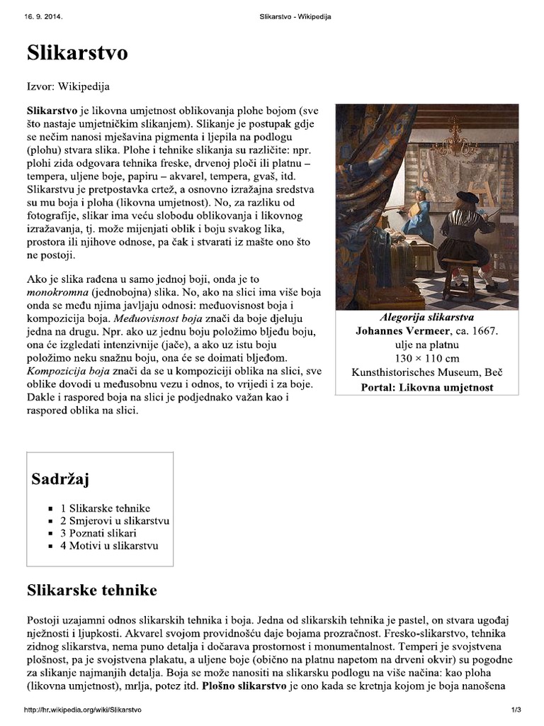 Slikarstvo Wikipedija Pdf
