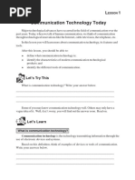 Advances in Communication Technology