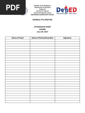 Attendance Sheet
