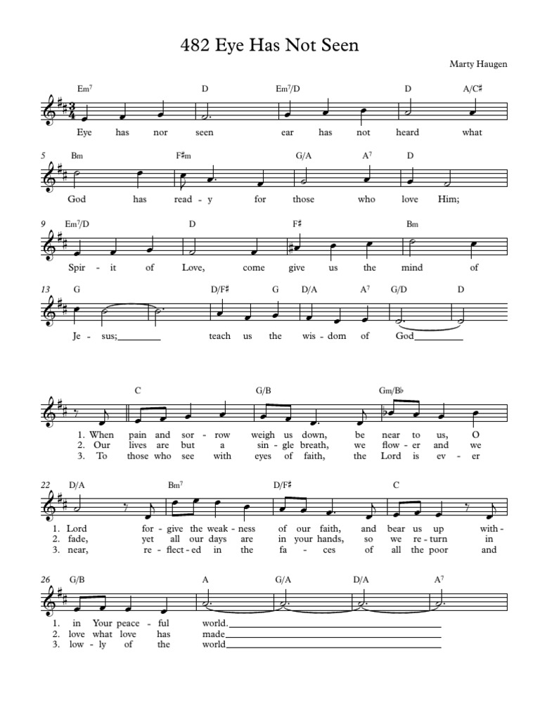 482 Eye Has Not Seen