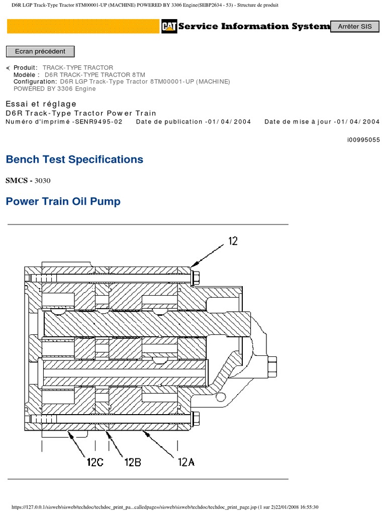 Bench Test Specifications: Essai Et Réglage | PDF | Technology ...