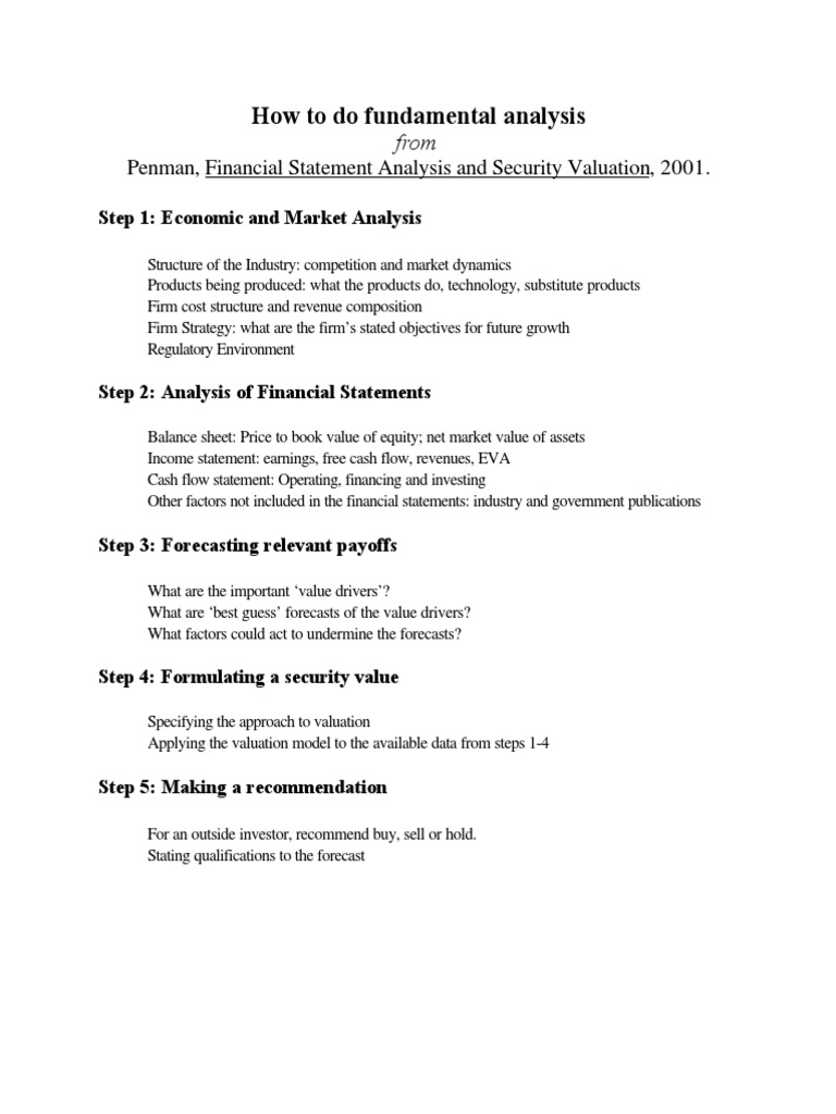 Steps in Fundamental Analysis | PDF