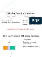 Bipolar Junction Transistor: Amplification and Switching Through 3 Contact