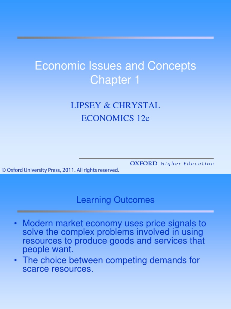 Economic Issues and Concepts Lipsey & Chrystal Economics 12E PDF
