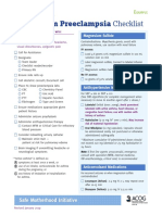 Postpartum Preeclampsia Checklist: Safemotherhoodinitiative