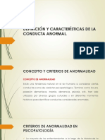Definición y Características de La Conducta Anormal.