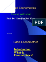 1basic Econometrics Introduction Week I