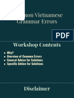 Common Vietnamese Grammar Mistakes