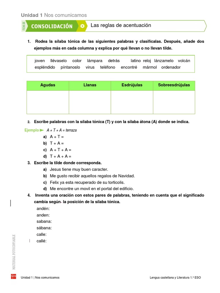 Reglas de Acentuación en Español | PDF | Artes del Lenguaje y Comunicación