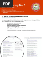 Digital Literacy No. 5: 1. Getting To Know About Research Profile