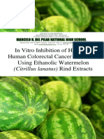 In Vitro Inhibition of HCT-116 Human Colorectal Cancer Cell Lines Using Ethanolic Watermelon
