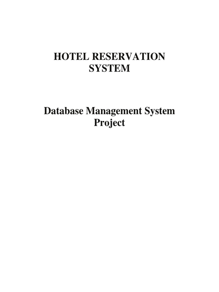 HOTEL RESERVATION SYSTEM Database Manage PDF | PDF | Xml | Web Development