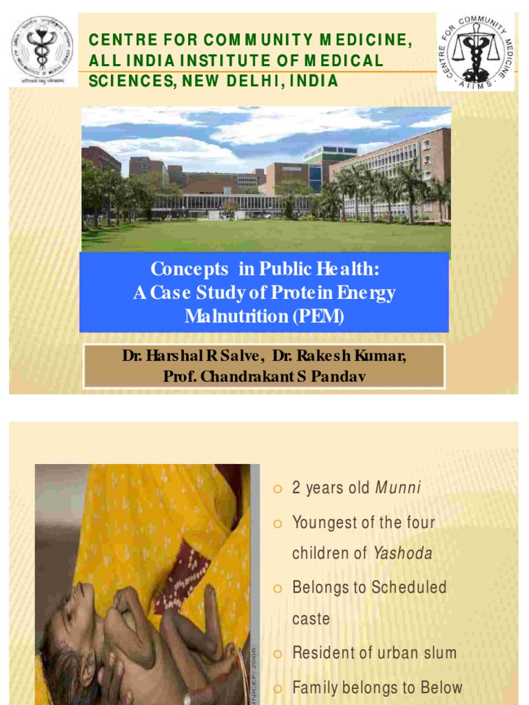Concepts in Public He Alth A Case Study of Protein Energy Malnutrition (PEM) PDF