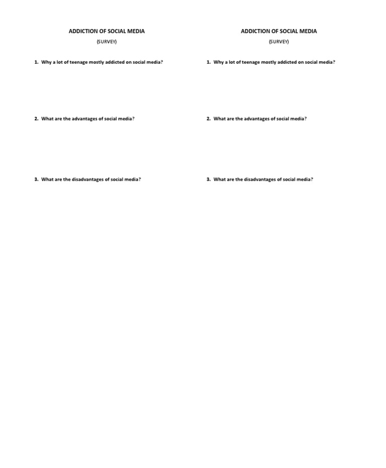 Teens and Social Media Addiction | PDF