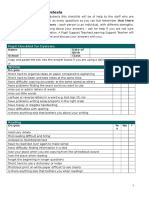 Pupil Checklist For Dyslexia