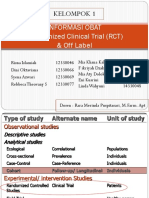 Informasi Obat Randomized Clinical Trial (RCT) & Off Label: Kelompok 1