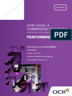 Level 3 Unit 27 The Healthy Performer
