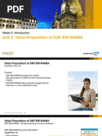 Unit 2: Value Proposition of SAP BW/4HANA: Week 0: Introduction