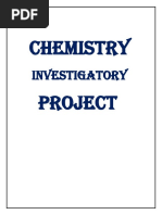 Chemistry Project: Investigatory