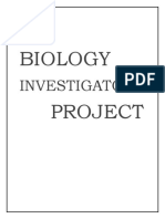 Biology Project: Investigatory