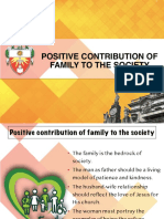 Positive Contribution of Family To The Society