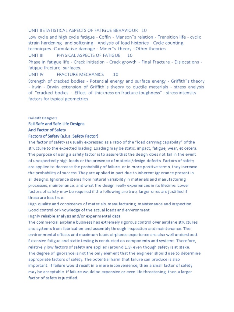 Fail-Safe Designs 1 | PDF | Fracture Mechanics | Fracture