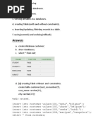 Answers: Table Created