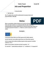 Ratio and Proportion: Jishnu Shankar Maths Project Grade 9B