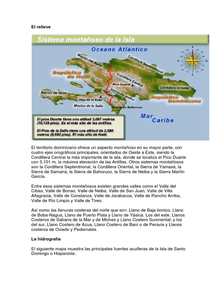 El Relieve | PDF | República Dominicana | Andes