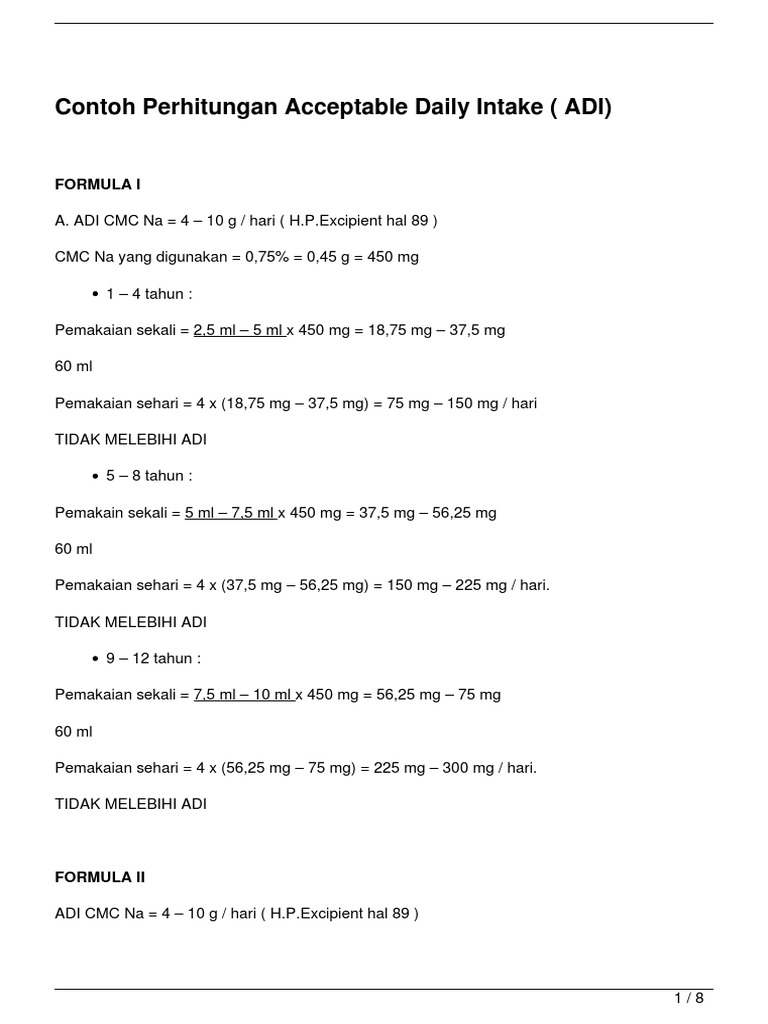 Contoh Perhitungan Acceptable Daily Intake Adi 120726221544 Phpapp01 ...