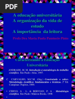 A Organização Da Vida de Estudos