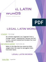 Legal Latin Words (Powerpoint)