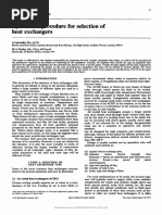 Systematic Procedure For Selection of Heat Exchangers: Process Industries Division