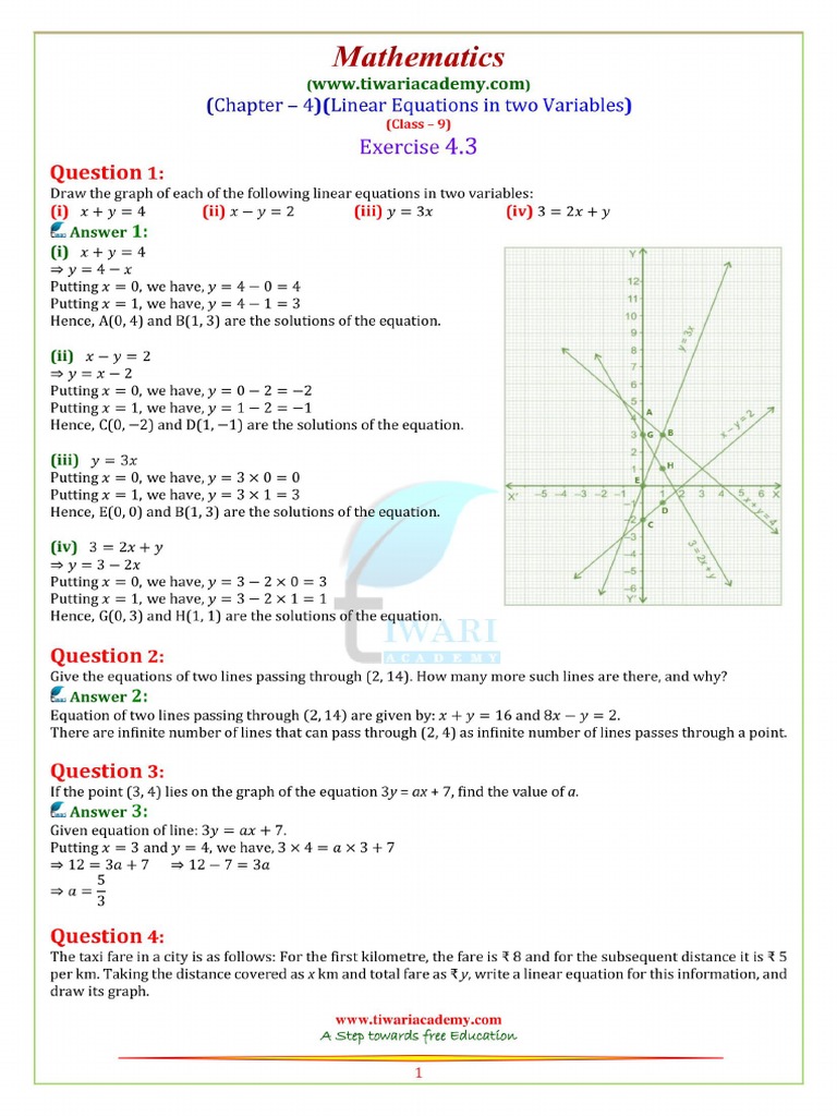 9 Maths Ncert Solutions Chapter 4 3 Pdf