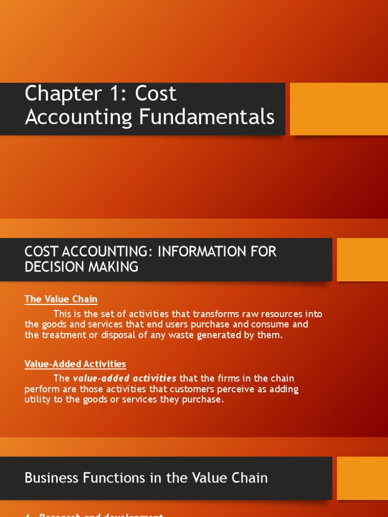 Understanding Cost Accounting's Role in the Value Chain and