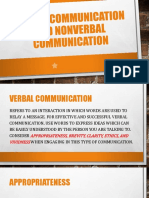 Verbal Communication and Nonverbal Communication
