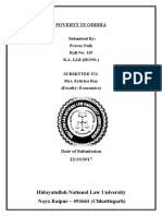 Poverty in Odisha: Hidayatullah National Law University Naya Raipur - 493661 (Chhattisgarh)