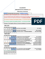 Calendario Deportivo 2019 2020