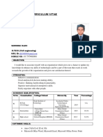 Curriculum Vitae: Sarfaraz Alam B.TECH (Civil Engineering) Mail Id: Mobile No: Objective