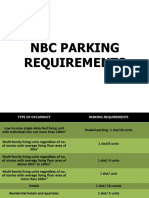 NBC Parking Requirements