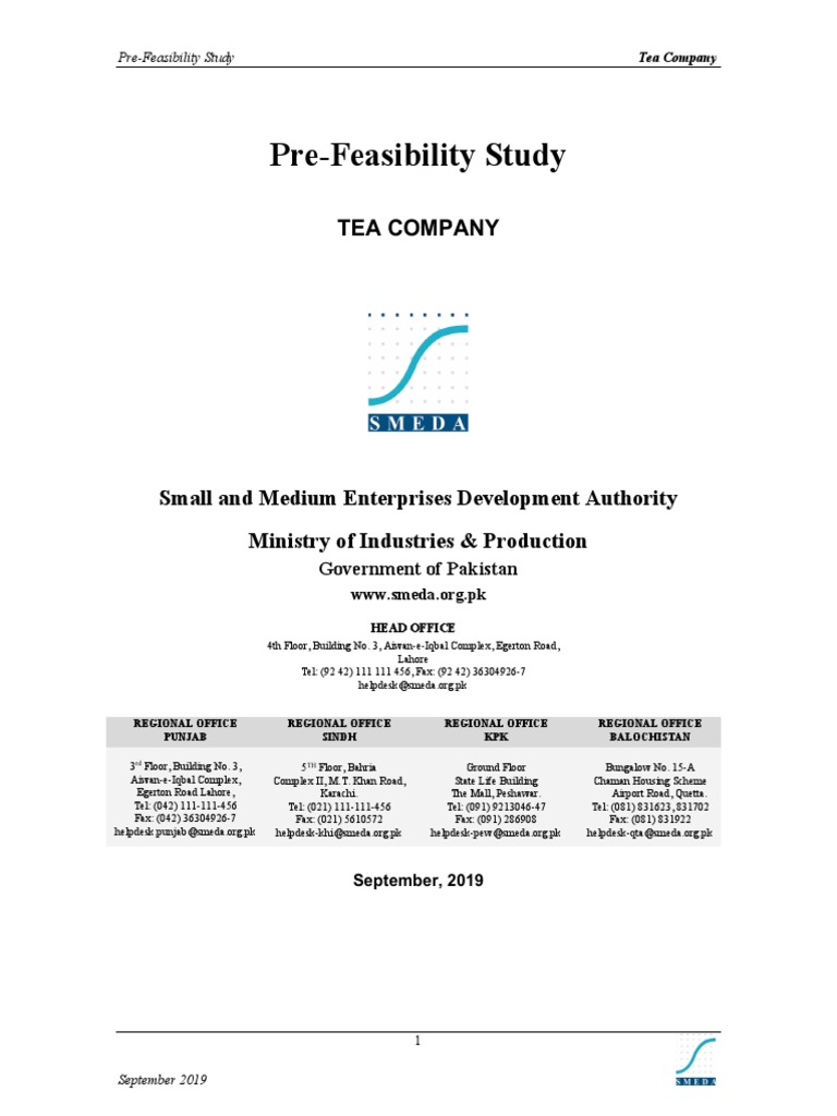 Pre-Feasibility Study for Tea Company | PDF | Internal Rate Of Return ...