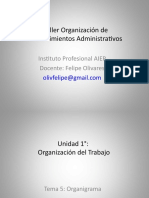 Taller Organizacion de Procedimientos Administrativos - 5 Organigrama