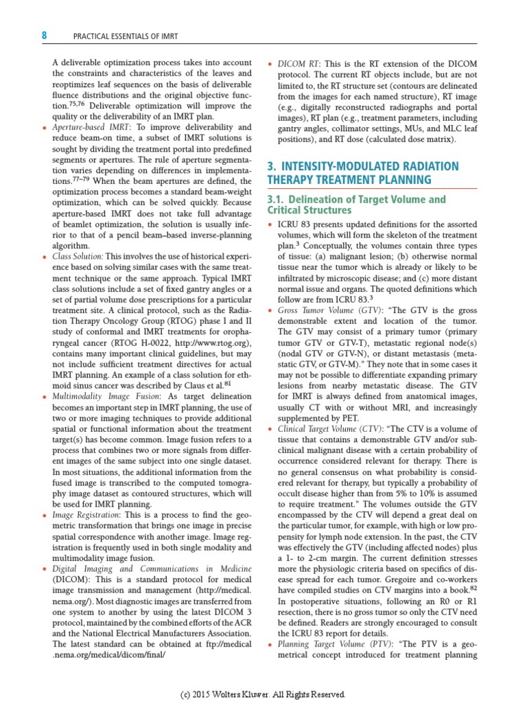 Essentials of IMRT Treatment Planning | PDF | Radiation Therapy ...