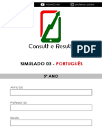 Simulado 03 - Português - 5º Ano (Blog Do Prof. Adonis)