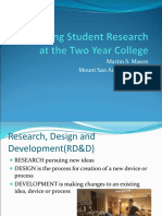 Mentoring Two Year College Research Students