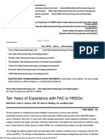 Ten Years of Experience With Fac in Hrsgs