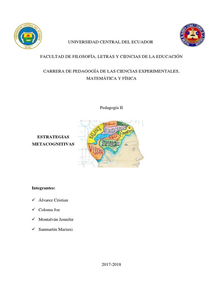 Estrategias Metacognitivas en Aprendizaje | PDF | Teoria de la mente ...