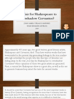 Opinion About Shakespeare and Cervantes-Camilo Velasco