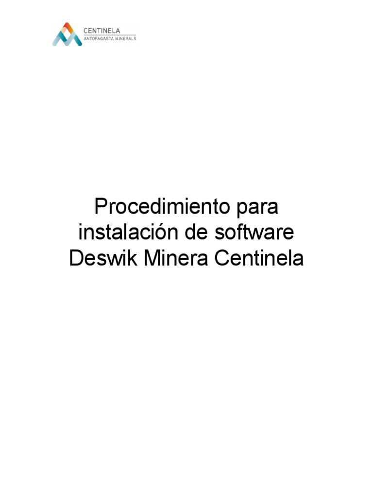 Instalación de Software Deswik | PDF